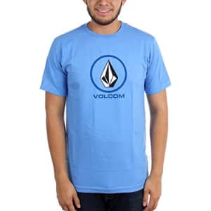 Volcom Men's Circle Staple Short Sleeve T-Shirt, Marina Blue, Small for $15