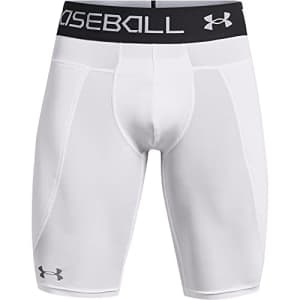 Under Armour Men's Utility Sliding Shorts 21, White (100)/Mod Gray, Large for $80