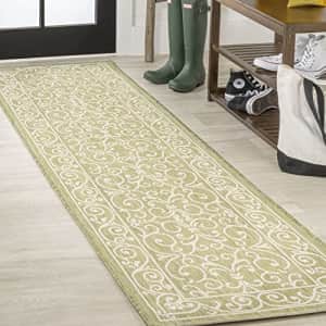 JONATHAN Y SMB106H-28 Charleston Vintage Filigree Textured Weave Indoor Outdoor Area Rug, for $42