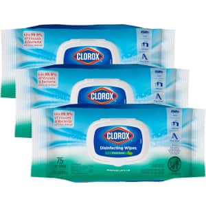 Clorox Disinfecting Wipes 75-Count 3-Pack for $12 via Sub & Save