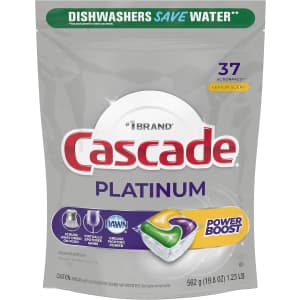 Cascade Platinum Dishwasher Soap Pods 37-Pack for $14 via Sub. & Save Cascade Platinum Dishwasher Soap Pods 37-Pack for $14 via Sub. & Save