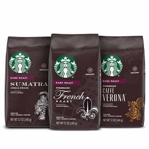 Starbucks Dark Roast Ground Coffee Variety Pack 3 bags (12 oz. each) for $33