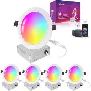 Aijia Smart LED 6" Recessed Down Light 4-Pack for $70 w/ Prime