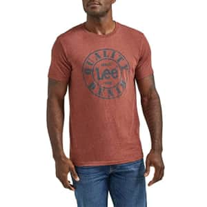 Lee Jeans Lee Men's Short Sleeve Graphic T-Shirt, Byrne Heather Quality Denim for $15