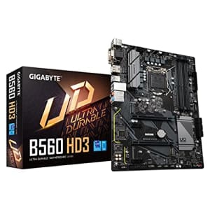GIGABYTE B560 HD3 (LGA 1200/ Intel/ B560/ ATX/Dual M.2/ PCIe 4.0/ USB 3.2 Gen1/ Motherboard) for $160 GIGABYTE B560 HD3 (LGA 1200/ Intel/ B560/ ATX/Dual M.2/ PCIe 4.0/ USB 3.2 Gen1/ Motherboard) for $160