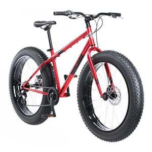 Mongoose Dolomite Mens Fat Tire Mountain Bike, 26-inch Wheels, 4-Inch Wide Knobby Tires, 7-Speed, for $435