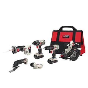 PORTER-CABLE PCCK6116 20V MAX Lithium Ion 6-Tool Combo Kit for $540