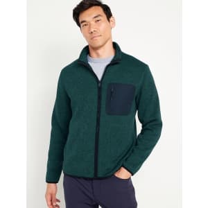 Old Navy Men's Sherpa-Lined Zip Jacket (L sizes) for $14