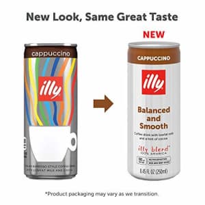illy Ready-to-Drink Cappuccino, Authentic Italian Coffee, Made with 100% Arabica Coffee, for $29
