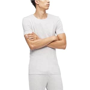 Calvin Klein Men's Ultra-Soft Modern Modal Lounge Crewneck T-Shirt, Grey Heather, Medium for $28