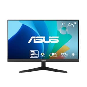 ASUS 22 (21.45" viewable) Eye Care Monitor (VY229HF) - Full HD, IPS, 100Hz, 1ms, SmoothMotion, for $96