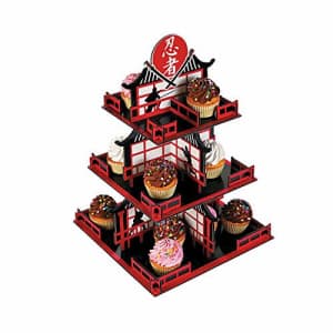 Fun Express Ninja Cupcake Stand (3 tiers) Ninja Birthday Party Supplies for $22