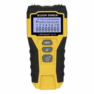 Klein Tools VDV526-200 Cable Tester, LAN Scout Jr. 2 Ethernet Cable Tester for CAT 5e, CAT 6/6A for $50