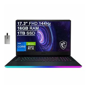 2022 MSI GE76 Raider Gaming 17.3" FHD 144Hz Laptop Computer, 11th Gen Intel Core i7-11800H, 16GB for $1,599