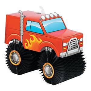 Fun Express - Monster Truck Party Centerpiece for Birthday - Party Supplies - Licensed Tableware - for $8