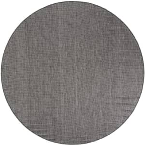 Unique Loom Outdoor Solid Collection Area Rug (7' 10" Round Black/Ivory) for $90 Unique Loom Outdoor Solid Collection Area Rug (7' 10" Round Black/Ivory) for $90