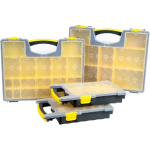 Stalwart Parts and Crafts Portable Storage Organizer Box 4-Piece Set for $45