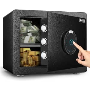 Adimo 1.2-Cubic Foot Biometric Cabinet Safe for $136