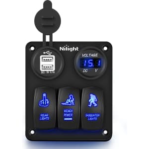 Nilight 3 Gang Rocker Switch Panel for $27