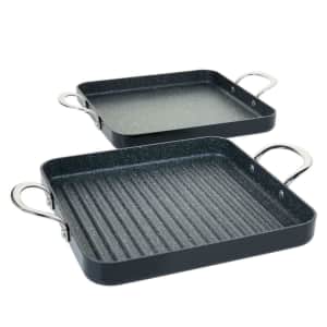 Refurb Curtis Stone Dura-Pan Nonstick Square Grill Pan and Griddle Pan for $45 Refurb Curtis Stone Dura-Pan Nonstick Square Grill Pan and Griddle Pan for $45