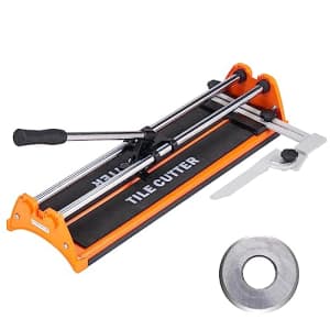 VEVOR Manual Tile Cutter, 17 inch Porcelain Ceramic Tile Cutter with Tungsten Carbide Cutting for $36
