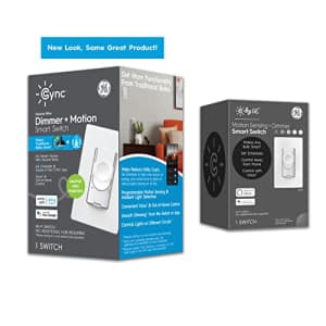 GE CYNC Smart Dimmer Light Switch + Motion Sensor, Neutral Wire Required, Bluetooth and 2.4 GHz for $21