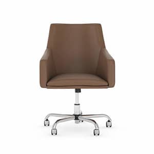 Bush Furniture Bush Business Furniture London Mid Back Leather Box Chair in Saddle Tan for $182 Bush Furniture Bush Business Furniture London Mid Back Leather Box Chair in Saddle Tan for $182