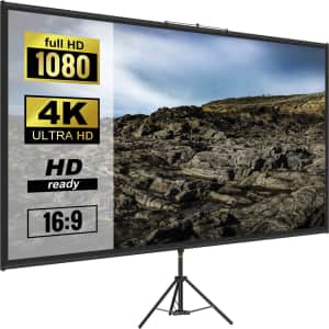 Vevor 100" Tripod Projector Screen for $19 Vevor 100" Tripod Projector Screen for $19
