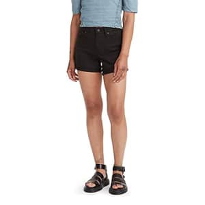 Levi's Women's Mid Length Shorts, Black And Black, 32 for $26