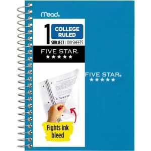 Five Star Personal Spiral Notebook for $2 Five Star Personal Spiral Notebook for $2