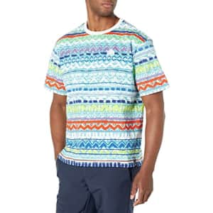 LRG mens Lrg Men's Block Party Collection Short Sleeve Knit Shirt, Blue, Medium US for $29