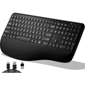 Bgulong Rechargeable Ergonomic Wireless Keyboard for $36