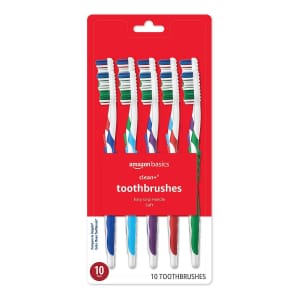 Amazon Basics Clean Plus Toothbrush 10-Pack for $4.43 via Sub & Save