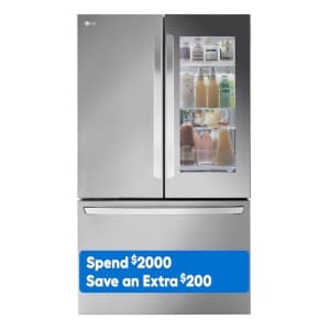 LG 26.5-Cu. Ft. French Door Counter-Depth Smart Refrigerator for $1,146 in cart