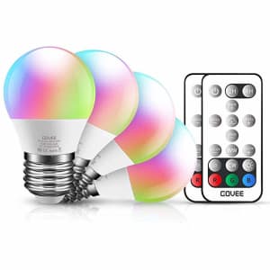 Govee RGB LED 3-Watt Light Bulb 4-Pack for $10