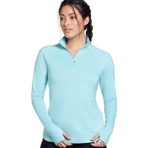 Jockey Women's Activewear Tech Stretch Performance 1/2 Zip, Mint Petal Space Dye, m for $25 Jockey Women's Activewear Tech Stretch Performance 1/2 Zip, Mint Petal Space Dye, m for $25