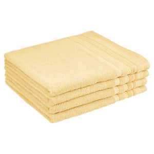 AmazonBasics Cosmetic Friendly Bath Towel 4-Pack, Cute Custard for $17 AmazonBasics Cosmetic Friendly Bath Towel 4-Pack, Cute Custard for $17
