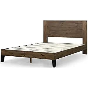 Zinus Tonja Queen Wood Platform Bed Frame with Headboard for $159