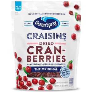 Ocean Spray Craisins Dried Cranberries 48-oz. Bag for $6.35 via Sub & Save