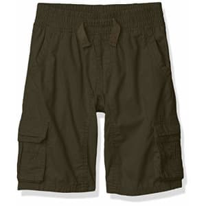 Southpole - Kids Boys' Little Belted Mini Canvas Cargo Shorts in, Olive Elastic, Large for $20