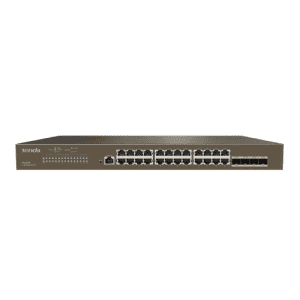 Tenda 28-Port L2+ Gigabit Smart Managed Switch (TEG3328F)|24 Port GE, 4 x 1G SFP with 1 x Console for $90