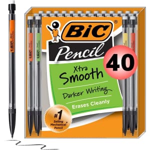 Bic 40-count Xtra-Smooth Medium Point Mechanical Pencils for $10
