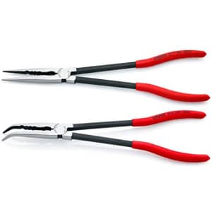 KNIPEX Tools - 2 Piece Extra Long Needle Nose Pliers Set With Keeper Pouch (28 71 280, 28 81 280 for $80