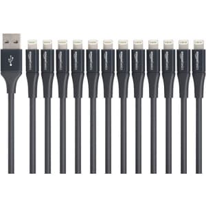 AmazonBasics 4" Lightning to USB Charging Cable 12-Pack for $10 AmazonBasics 4" Lightning to USB Charging Cable 12-Pack for $10