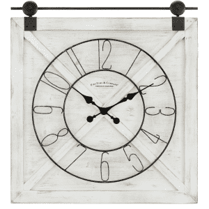 FirsTime & Co. Farmstead 29" x 27" Barn Door Wall Clock for $50 FirsTime & Co. Farmstead 29" x 27" Barn Door Wall Clock for $50