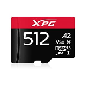 ADATA Flash Memory Card - 512 GB - A2 / Video Class V30 / UHS-I U3 / Class10 - microSDXC UHS-I for $120
