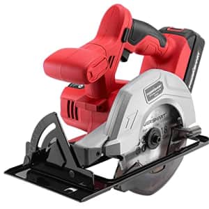 PowerSmart 20V Cordless Circular Saw, 5-1/2 Inch 18T Circular Saw with 1.5Ah Battery and 1h Fast for $40