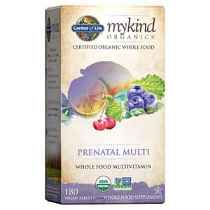 Garden of Life Prenatal Vitamins - mykind Organics Prenatal Multi - 180 Tablets, Vegan Whole Food for $89