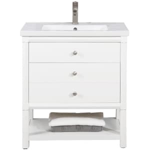 Design Element Logan 30" Single Sink Vanity w/ Porcelain Sink & Top for $381 Design Element Logan 30" Single Sink Vanity w/ Porcelain Sink & Top for $381