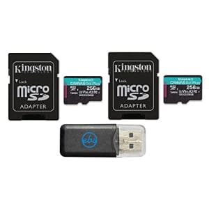Kingston 256GB Canvas Go Plus MicroSD Memory Card (2 Pack) with Adapter Works with GoPro Hero 10 for $53
